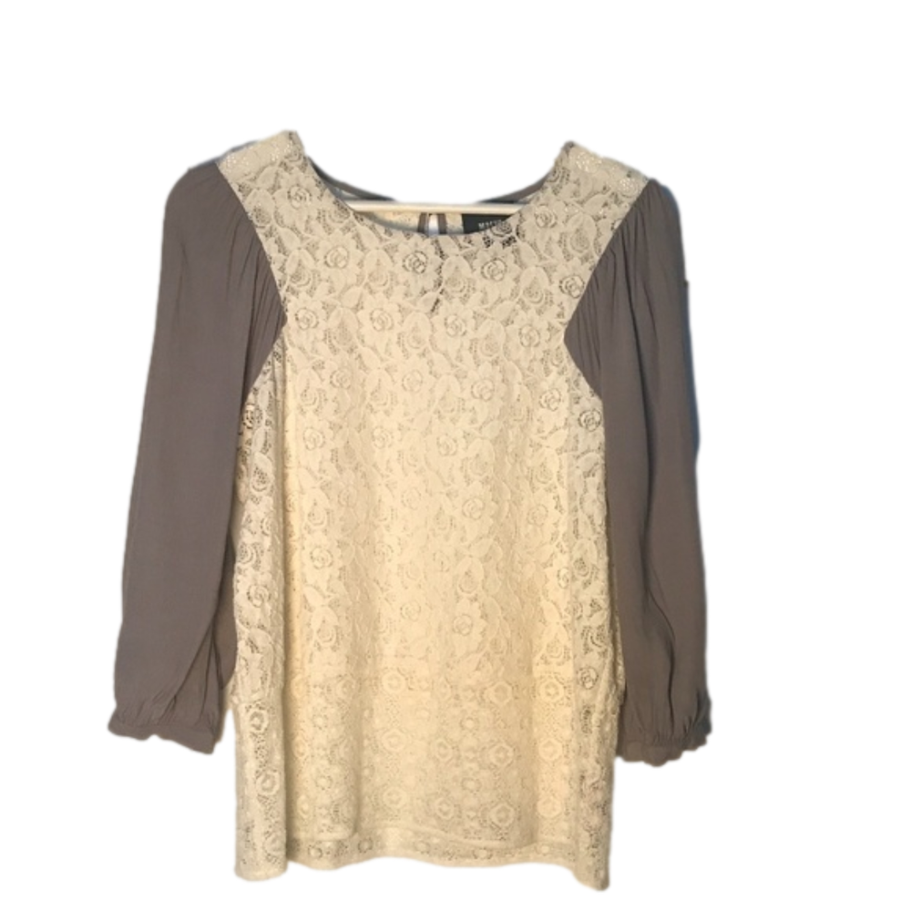 Maeve 6 Lace & Solid Blouse -> Maeve 6 Lace & Solid Blouse